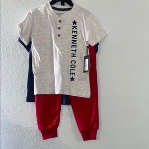 Kenneth Cole Kids 3 piece set Gray and Red Outfit 3T